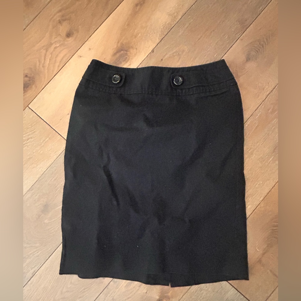 LOFT Dark Skirt with Zipper Detail